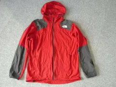 NORTHFACE ノースフェイス Anytime Wind Hoodie XL FR ランニングジャージ フード付ウインドブレーカー 赤 軽量 ストレッチ性 お得 美品_E7