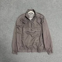 アディダス スケートボーディング ハーフジップ ガーメントウォッシュ トラックジャケット アノラック グレー M