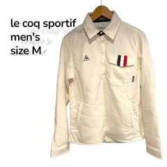 le coq sportif ルコックスポルティフ 中綿プルオーバーゴルフアウター  men's  sizeM／防寒・軽量 ホワイト✨商品番号GW-M-OT-AW-0004