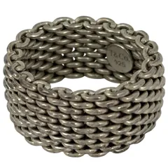 ティファニー TIFFANY&Co. サマセット メッシュ リング 指輪 リング 12.5号 シルバー925 シルバー レディース 【中古】