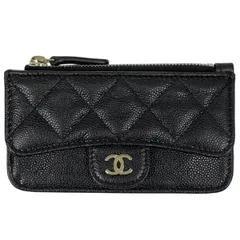 シャネル CHANEL ココマーク コインケース カードケース 小銭入れ コインケース キャビアスキン ブラック AP2570 レディース 【中古】