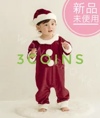 ❗️新品未使用　スリーコインズ  3coins サンタロンパース　サンタ帽　セット　70 80 クリスマス　コスプレ　コスチューム