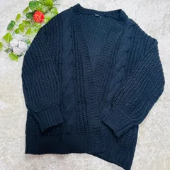 SUREVE　ニットカーディガン　レディース　黒　ブラック　Lサイズ