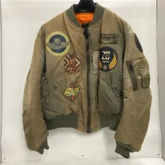 02w21002 AVIREX アヴィレックス  MA-1  カーキ L  USA製 メンズ  アウター  【中古品】