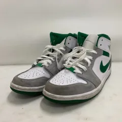 02w21003 ナイキ NIKE  Air Jordan 1 Mid  Green Grey White  グリーン  26.0cm 中国製 メンズ  スニーカー  DC7294-103  【中古品】