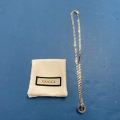 02w21007 グッチ GUCCI  カットアウト Gリング ネックレス  シルバー  保存袋あり  ネックレス  【中古品】