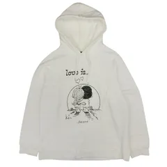 美品 20AW ディースクエアード DSQUARED2 LOVE IS FOREVER HOODIE ラブイズフォーエバー フーディー スウェット パーカー プルオーバー コットン 裏毛 愛は永遠に S71GU0406 サイズS 白 ホワイト メンズ/