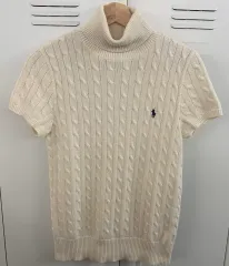 ポロ ラルフローレン ケーブル タートルネック 半袖ニット