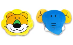 【中古】クッション・抱き枕・本体 全2種セット 側面デザイン入ダイカットクッション 「たべっ子どうぶつ」