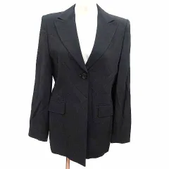 コムサデモード COMME CA DU MODE テーラードジャケット 総裏地 M 黒 ブラック /YK