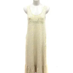 アーバンリサーチ URBAN RESEARCH ワンピース Aライン ロング ノースリーブ 総柄 1 黄色 イエロー /RT