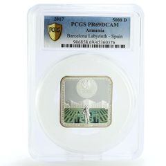 モナコ 100フラン レーニエ3世治世25周年記念 PR67 PCGS 銀貨 1974年