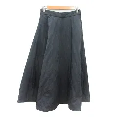 アンドシェリム and Cherim フレアスカート ロング キルティング M 黒 ブラック /MN