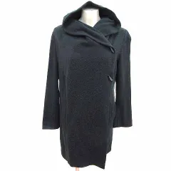 22オクトーブル 22 OCTOBRE ロングコート フード 黒 ブラック /YK