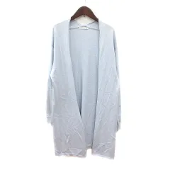 ナチュラルビューティーベーシック NATURAL BEAUTY BASIC カーディガン ニット M 水色 ライトブルー /MN