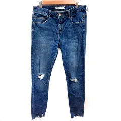 ザラ ZARA パンツ デニム ジーンズ ストレート ロング 40 インディゴ /RT