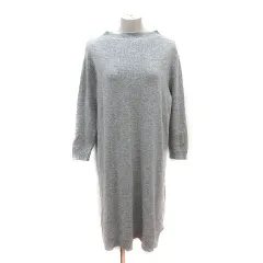 サマンサモスモス SM2 ニットワンピース ロング アンゴラ混 長袖 F グレー /MS
