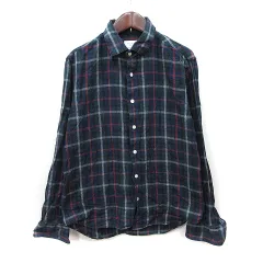 エディフィス EDIFICE シャツ チェック 長袖 46 L マルチカラー /YI