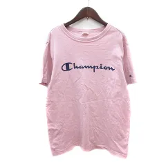 チャンピオン CHAMPION カットソー Tシャツ クルーネック ロゴプリント 半袖 M ピンク /MN