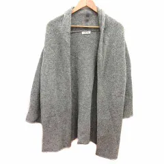 サマンサモスモス SM2 ロングカーディガン ニット 前開き 長袖 ウール M グレー /YK