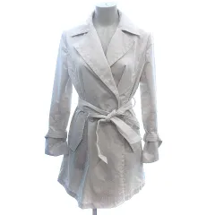 22オクトーブル 22 OCTOBRE トレンチコート ロング ウエストマーク 38 M ベージュ /AU ●RY