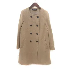 ユナイテッドアローズ UNITED ARROWS ノーカラーコート ウール アンゴラ混 総裏地 38 ベージュ /MS