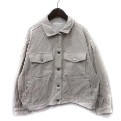 レイカズン Ray cassin ステンカラージャケット コーディロイ F 白 オフホワイト /YI