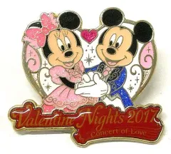 【中古】バッジ・ピンズ ミッキー＆ミニー ピンバッジ 「バレンタイン・ナイト2017～コンサート・オブ・ラブ～」 東京ディズニーシー限定