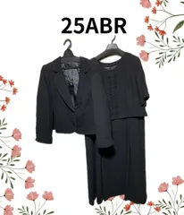 25号　25ABR  大きいサイズ　フォーマル　ブラック　ジャケット　ワンピース　Ja-475