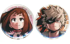 【中古】バッジ・ピンズ 麗日お茶子＆爆豪勝己 特製缶バッジ2個セット 「僕のヒーローアカデミア 日めくりカレンダー2019」セブンネット限定特典