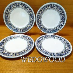 美品☆ウエッジウッド フロレンティーン コバルト サラダプレート 4枚