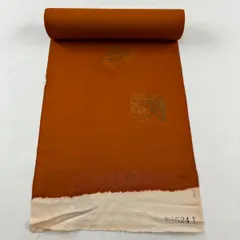 反物 優品 羽織 羽尺 和装コート 部屋 オレンジ 正絹 【中古】