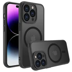 iphone 14 pro max ケース iphone ケース iphone 14 pro max ケース スマホカバー マット半透明 マグネット搭載 ワイヤレス充電 耐衝撃 指紋防止 滑り止め 米軍MIL規格・Magsafe対応 アイフォン14 pro m