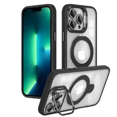 【米軍規格・seninhi対応】iPhone 13 Pro ケース seninhi リング360°回転スタンド機能 縦横両対応 半透明 黄ばみ防止 ワイヤレス充電 iPhone13 Pro レンズ保護 ワイヤレス充電対応 耐衝撃 携帯カバー マグネット搭載 車