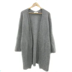 ビーミングバイビームス B:MING LIFE STORE by BEAMS ニットカーディガン ロング丈 前開き 無地 ウール混 ONE グレー /YS34 ■MO