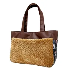 冬限定　トートバッグ　リバティプリント　フェリシテ　ココアブラウン