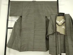 平和屋着物●男性　紬　アンサンブル　霞文　正絹　逸品　DAAY9545az