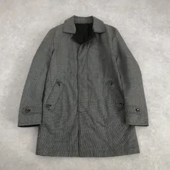 MALE&Co. XLサイズ 2way リバーシブル 千鳥格子ウール & キルティング ステンカラー コート