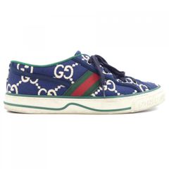 GUCCI GGパターン スニーカー ネイビー キャンバス 美品 - メルカリ