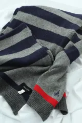 (F) ビーンポール マフラー ニット ストライプ 暖かい アメカジ-262C