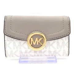 MICHAEL KORS(マイケルコース) キーケース美品  - ライトグレー×白 6連フック レザー