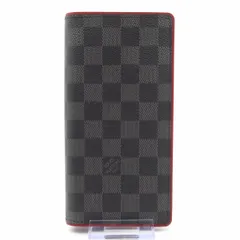 LOUIS VUITTON(ルイヴィトン) 長財布 ダミエグラフィット美品  ポルトフォイユブラザ N63254 ボルドー イニシャル刻印
