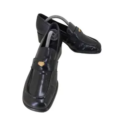 ザラ ZARA メタルディテール付きブロックヒールローファー スクエアトゥ ヒールローファー レディース  24.5