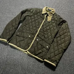 ラルフローレン キルティング ジャケット カーキ色