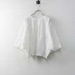 未使用 ツハルバイサマンサモスモス TSUHARU by Samansa Mos2 綿麻日本製品染め2WAYプリーツブラウス F｜オフホワイト 【2400014711059】