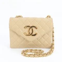 極美品 シャネル シリアル/大阪高島屋ブティックシール付 ミニ マトラッセ レザー ショルダーバッグ 斜め掛け レディース RRM DC15-8【中古】