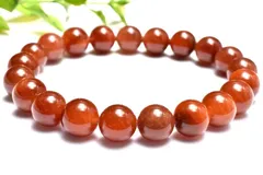 【１点物】紅葉色 ラビットヘアールチルクォーツ　9.5mm　ブレスレット パワーストーン 天然石 _MC1842
