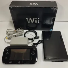 【D13963】 Wiiu 本体セット【プレミアム セット】クロ HDD容量 32GB　ゲームパッド アダプタ