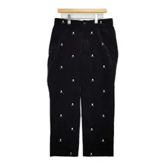 POLO GOLF RALPH LAUREN ポロゴルフ ラルフローレン 刺繍パンツ ドクロ スカル コーデュロイ パンツ ブラック メンズ ポロ【中古】5-1120T∞