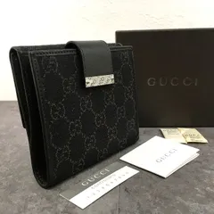 202 送料込み！ 極美品 GUCCI コンパクトウォレット 74209 ダークブラウン 箱付き